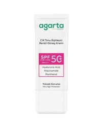 Agarta Cilt Tonu Eşitleyici Renkli Güneş Kremi Spf50+ 50 ML