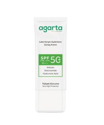 Agarta Doğal Leke Karşıtı Aydınlatıcı Güneş Kremi Spf50+ 50 ML