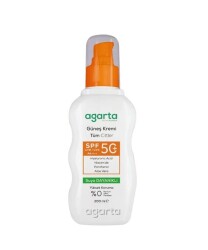 En uygun fiyatlarla Agarta Doğal Yüksek Koruma Tüm Ciltler için Güneş Kremi Spf50+ 200 ML