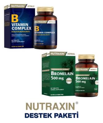 Nutraxin B Complex 60 Tablet + Bromelain Ananas 60 Kapsül