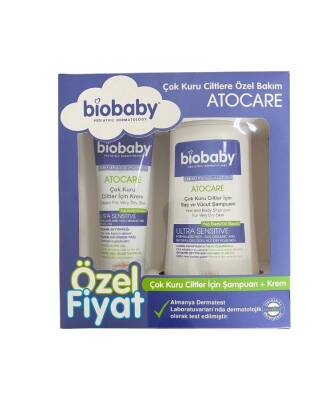 Biobaby Kuru ve Çok Kuru Ciltler İçin Şampuan ve Krem Seti