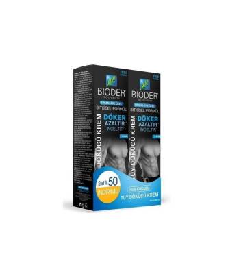 Bioder Tüy Dökücü Krem Erkeklere Özel 2x100 ML Tüm Ciltler İçin