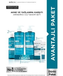 Bioxcin Acnium Tüm Cilt Tipleri İçin Akne Karşıtı Yüz Temizleme Jeli + Tonik + Krem + Serum Seti