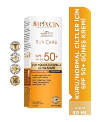 En uygun fiyatlarla Bioxcin Sun Care Çok Yüksek Korumalı Güneş Kremi Spf50+ 50 ML Kuru ve Normal Ciltler