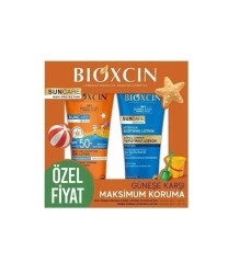 En uygun fiyatlarla Bioxcin Sun Care Çok Yüksek Korumalı Çocuk Güneş Bakım Seti SPF50+ 200 ML + After Sun Losyon 200 ML