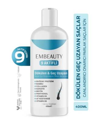 Embeauty 9 Aktifli Saç Dökülmesine Karşı Şampuanı 400 ML