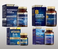 Nutraxin Magnezyum Complex + D3 K2 Tablet + Omega-3 2000mg + B Complex Premium Set 4’lü