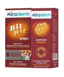 En uygun fiyatlarla Miraderm Bit Bit Şampuan 150 ml + Bit Bit Sprey 100 ml Tedavi Kiti