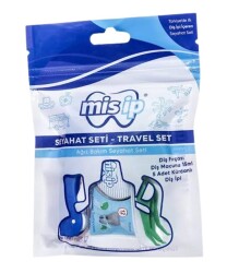 Misip Seyahat Seti Diş Fırçası + Diş Macunu 15 ml + Kürdanlı Diş İpi