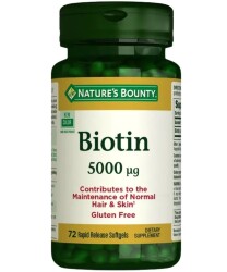 Nature's Bounty Biotin 5000 Mcg 72 Kapsül