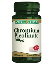 Nature's Bounty Chromium Picolinate 200 Ug 100 Tablet