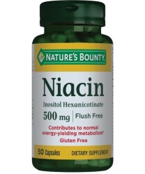 Nature's Bounty Flush Free Niacin 500 mg 50 Kapsül