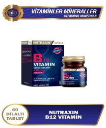 En uygun fiyatlarla Nutraxin B12 Vitamin 60 Tablet
