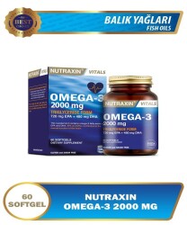 En uygun fiyatlarla Nutraxin Omega 3 2000 Mg 60 Kapsül