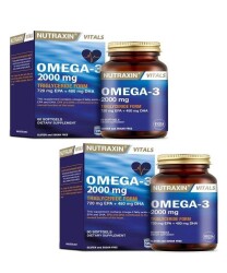Nutraxin Omega 3 2000 Mg 60 Kapsül x 2 Adet