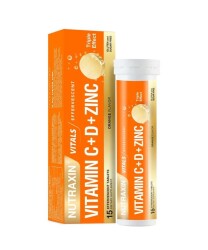 Nutraxin Vitamin C-D-Zinc 15 Efervesan Tablet