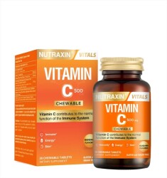 En uygun fiyatlarla Nutraxin Vitamin C 500 mg 30 Çiğneme Tablet