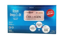 En uygun fiyatlarla Ocean Omega 3 & Qh 30 Kapsül + Day2day The Collagen Beauty İntense 7 Saşe Hediyeli