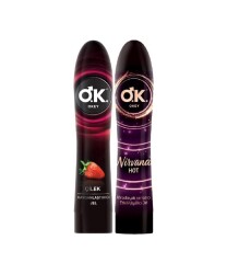 Okey Çilek Kayganlaştırıcı Jel Su Bazlı 100 ml + Okey Nirvana Uyarıcı Jel Su Bazlı 100 ml