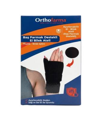 ORTHOFARMA BAŞPARMAK DESTEKLİ EL BİLEK ATELİ BEDENSİZ