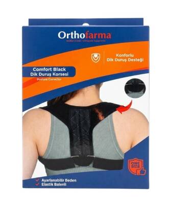 Orthofarma Dik Duruş Korsesi Comfort Siyah Bedensiz
