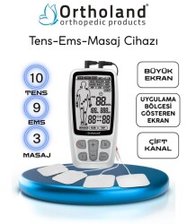 En uygun fiyatlarla Ortholand Tens Ems Masaj Cihazı 2 Kanallı Portatif Fizik Tedavi Cihazı