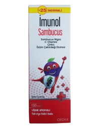 En uygun fiyatlarla İmunol Sambucus Şurup %25 İndirimli 150 ML