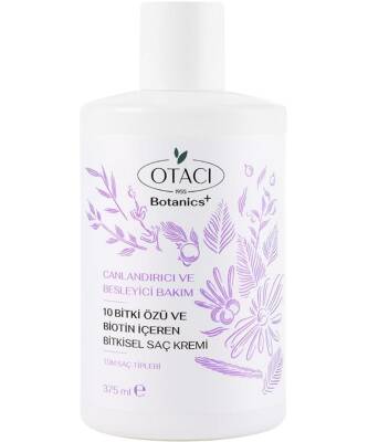 Otaci Botanics Canlandırıcı ve Besleyici Bakım 10 Bitki Özü ve Biotin İçeren Bitkisel Saç Kremi 375 ML
