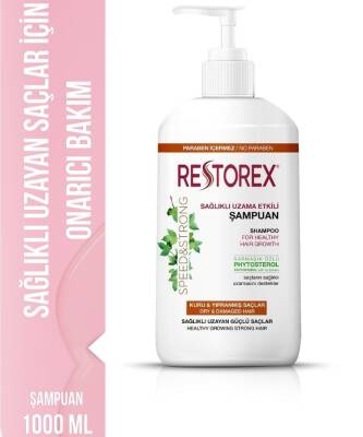 Restorex Sağlıklı Uzama Etkili Kuru ve Yıpranmış Saçlar için Şampuan 1000 ml
