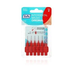 En uygun fiyatlarla Tepe İnterdental Brush Orginal T182 Blister Arayüz Firçasi Kirmizi 0,5 Mm 6'li Paket Size 