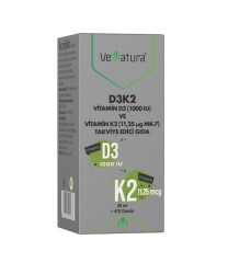 En uygun fiyatlarla Venatura D3K2 (11,25 mcg MK-7) 20 ml