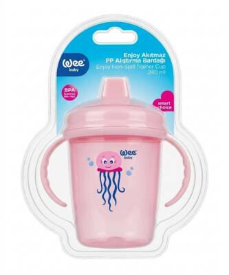 Wee Baby 755 Enjoy Akıtmaz Alıştırma Bardağı 240 ml Pembe