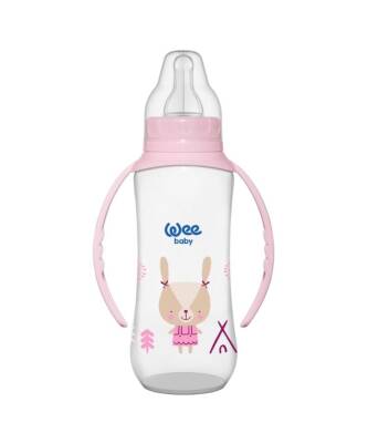 Wee Baby 745 PP Biberon Kulplu 270 ml Pembe