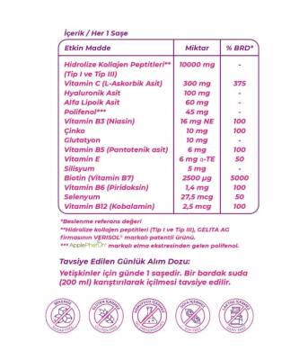 Wellcare Collagen Beauty Boost Plus 10.000 mg Elma Aromalı 30 Saşe