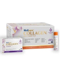 En uygun fiyatlarla Wellcare Collagen Beauty Boost Plus Frenk Üzümü-Portakal Aromalı 10.000 mg Likit 30 Tüp 30 Kapsül