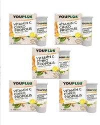 En uygun fiyatlarla Youplus Vitamin C Çinko Propolis 20 Efervesan Tablet x 5 Adet