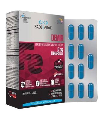 Zade Vital Demir&Prebiyotik 30 Kapsül